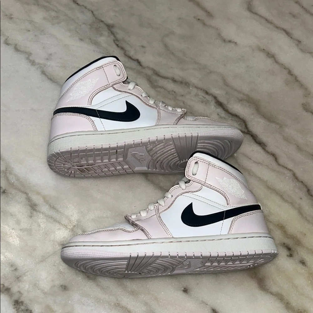 Nike White and Pink Athletic Sneakers